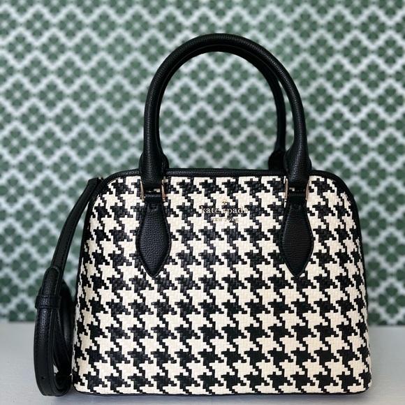 kate spade Handbags - 🍀 New Kate Spade Darcy Woven Houndstooth
Small Satchel